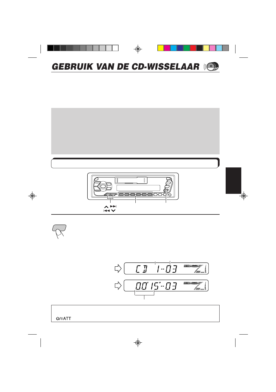 Gebruik van de cd-wisselaar, Cd’s afspelen, Selecteer de automatische cd-wisselaar | JVC F540R User Manual | Page 117 / 122