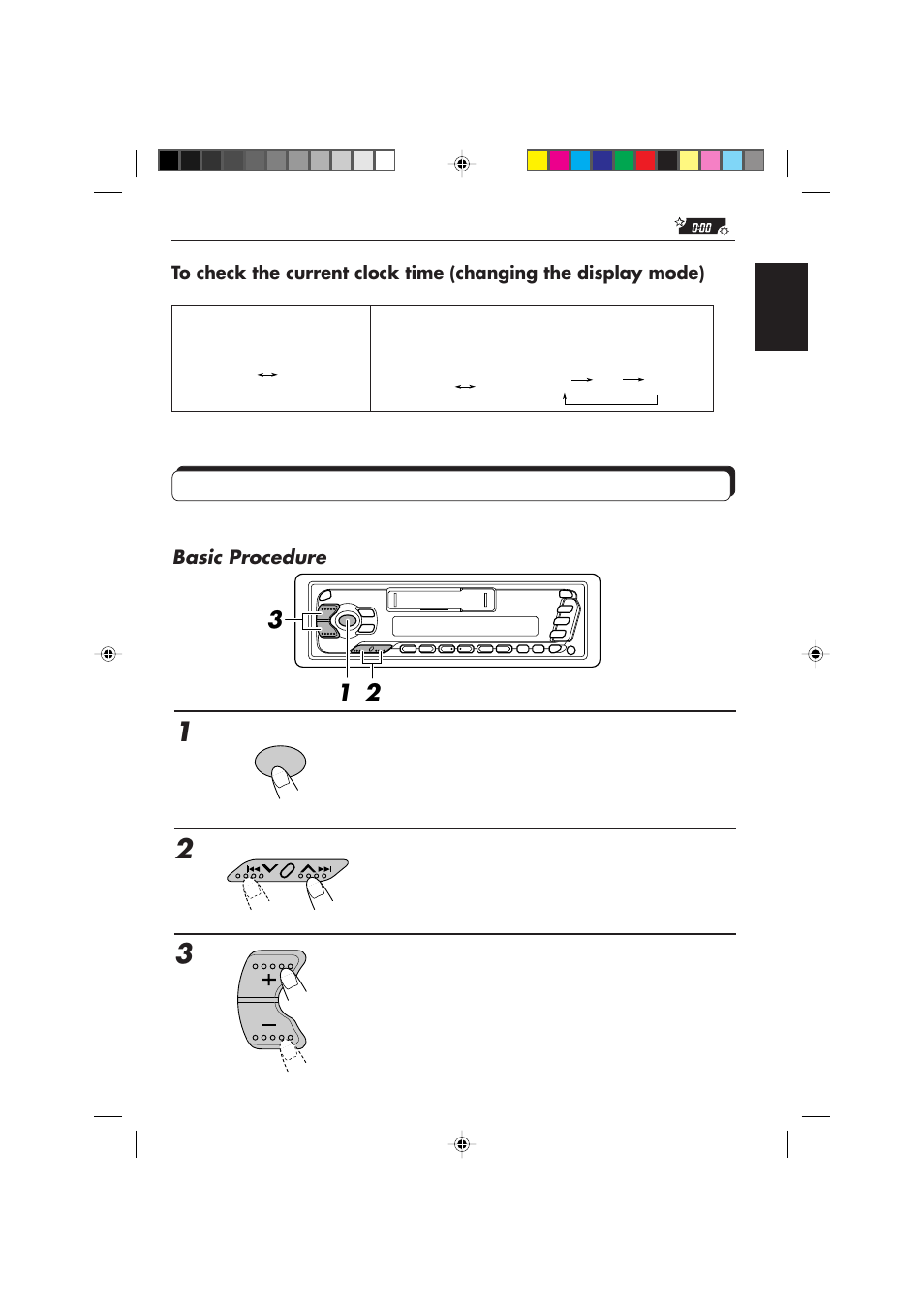 Changing the general settings, Basic procedure, Select the item you want to adjust | Select or adjust the item | JVC F540R User Manual | Page 23 / 122