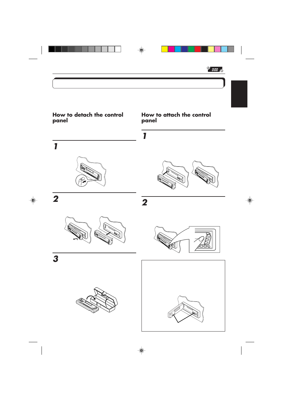 Detaching the control panel | JVC F540R User Manual | Page 25 / 122