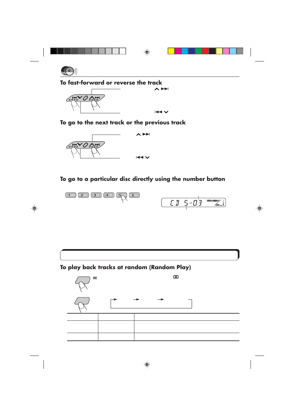 Selecting cd playback modes | JVC F540R User Manual | Page 28 / 122