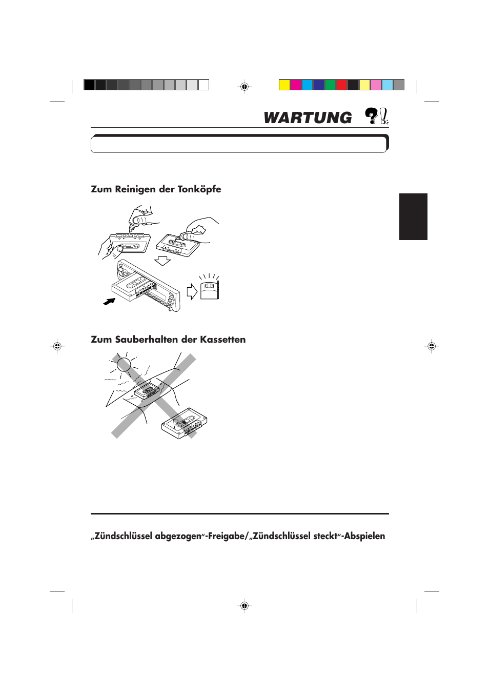 Wartung, Zum verlängern der geräte-lebensdauer | JVC F540R User Manual | Page 59 / 122