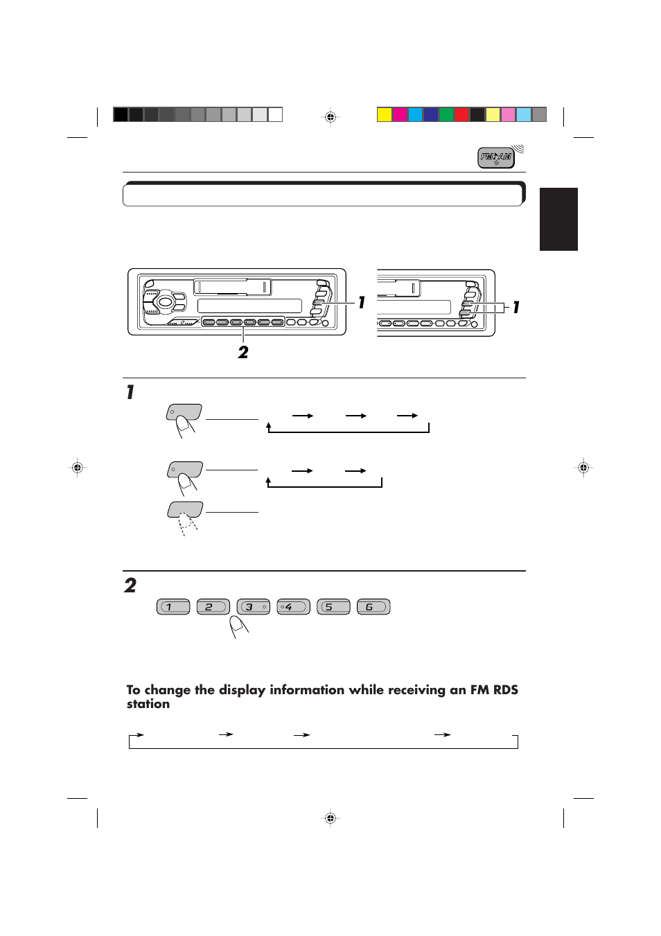 Tuning into a preset station | JVC F540R User Manual | Page 7 / 122