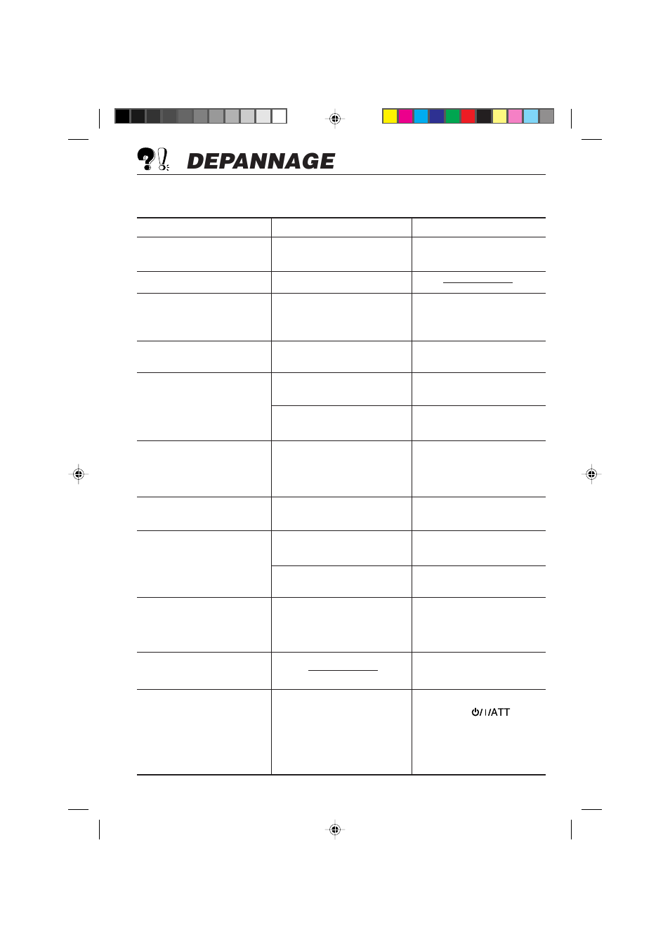 Depannage | JVC F540R User Manual | Page 90 / 122
