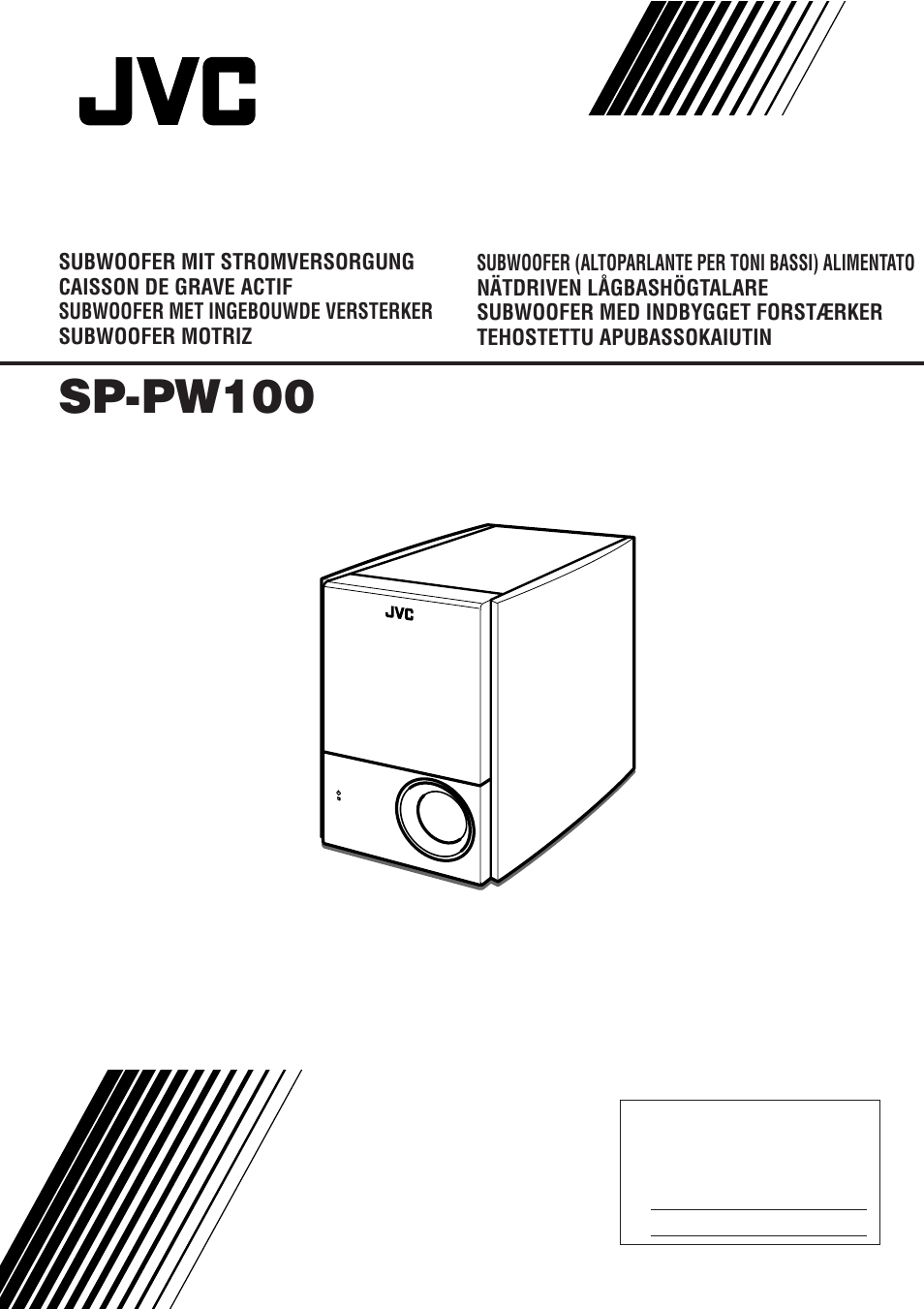 JVC SP-PW100 User Manual | 40 pages
