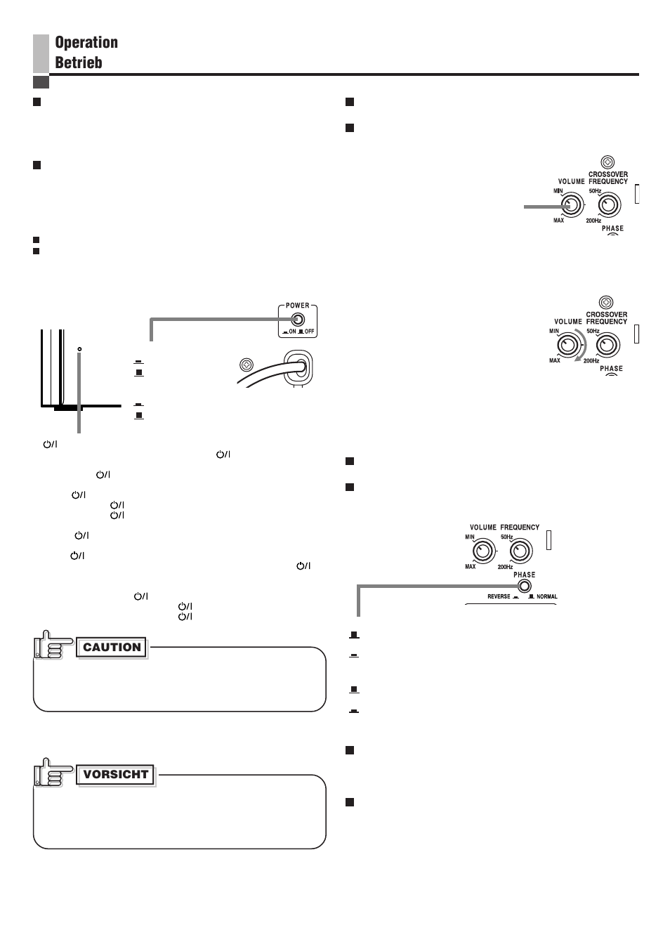 Operation betrieb | JVC SP-PW100 User Manual | Page 12 / 40