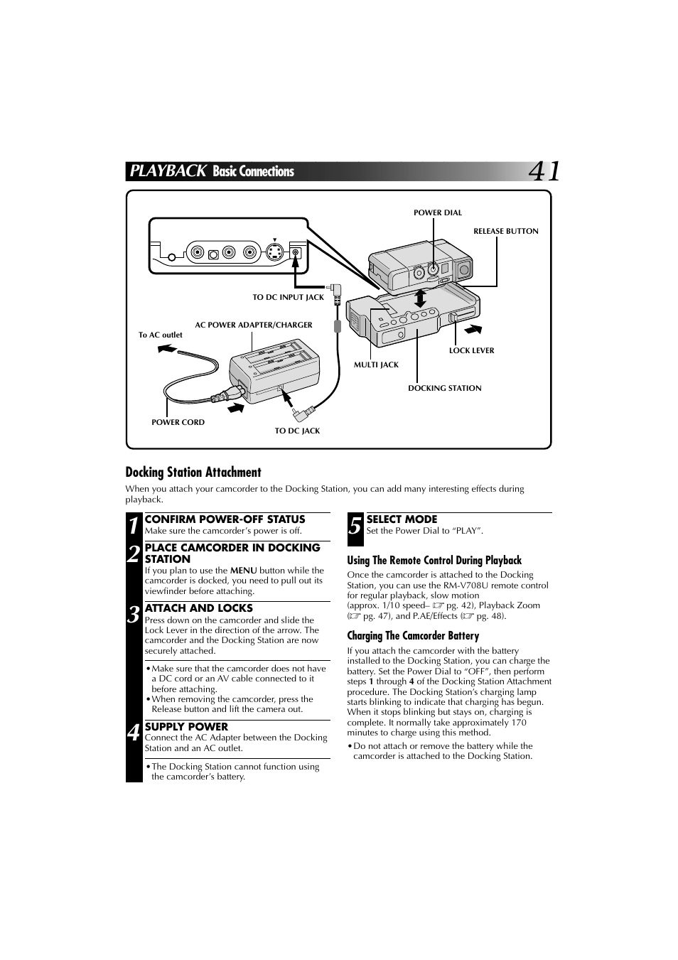 Playback, Basic connections | JVC YU30052-625-1 User Manual | Page 41 / 72