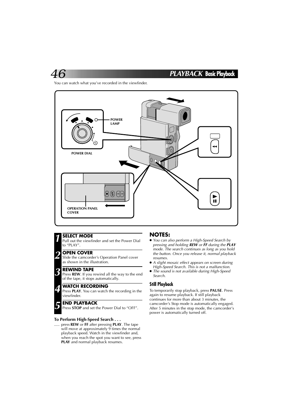 Playback, Basic playback | JVC YU30052-625-1 User Manual | Page 46 / 72