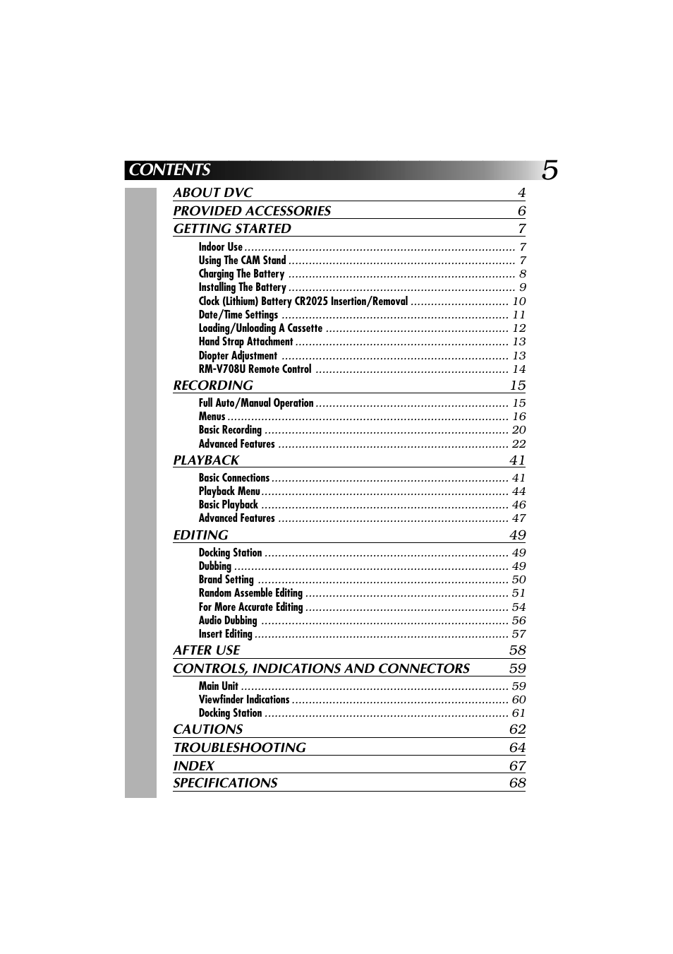 JVC YU30052-625-1 User Manual | Page 5 / 72