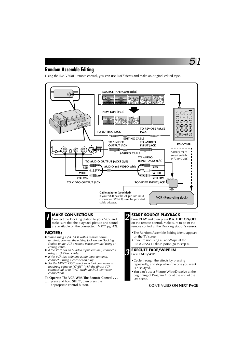 Random assemble editing | JVC YU30052-625-1 User Manual | Page 51 / 72