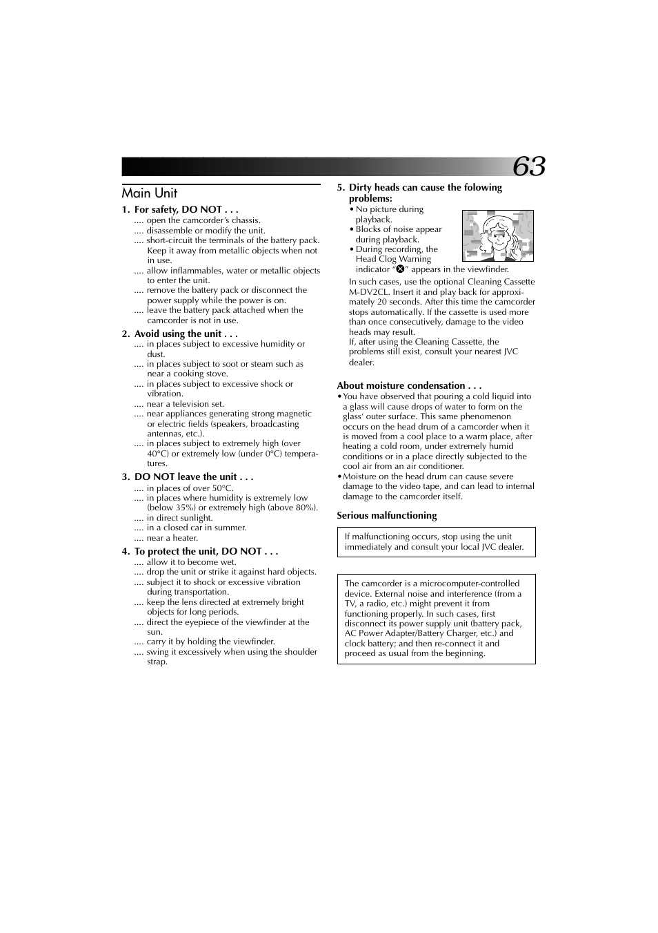 Main unit | JVC YU30052-625-1 User Manual | Page 63 / 72