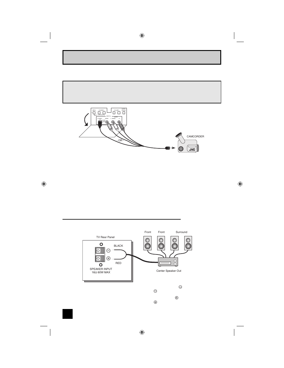 Quick setup connections | JVC AV 56WP94 User Manual | Page 18 / 88