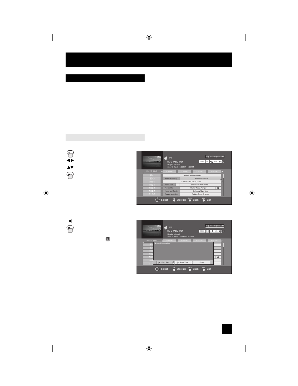 Button functions - digital, Easy rec timer epg, Button | JVC AV 56WP94 User Manual | Page 73 / 88