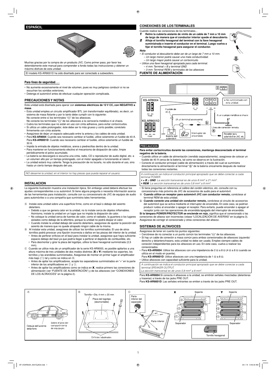 JVC KS-AR9001D User Manual | Page 4 / 6