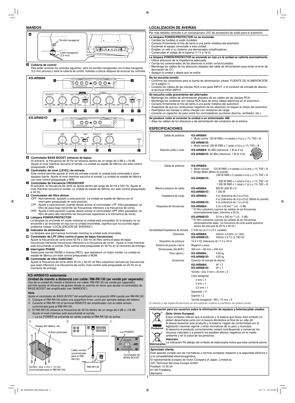 JVC KS-AR9001D User Manual | Page 6 / 6