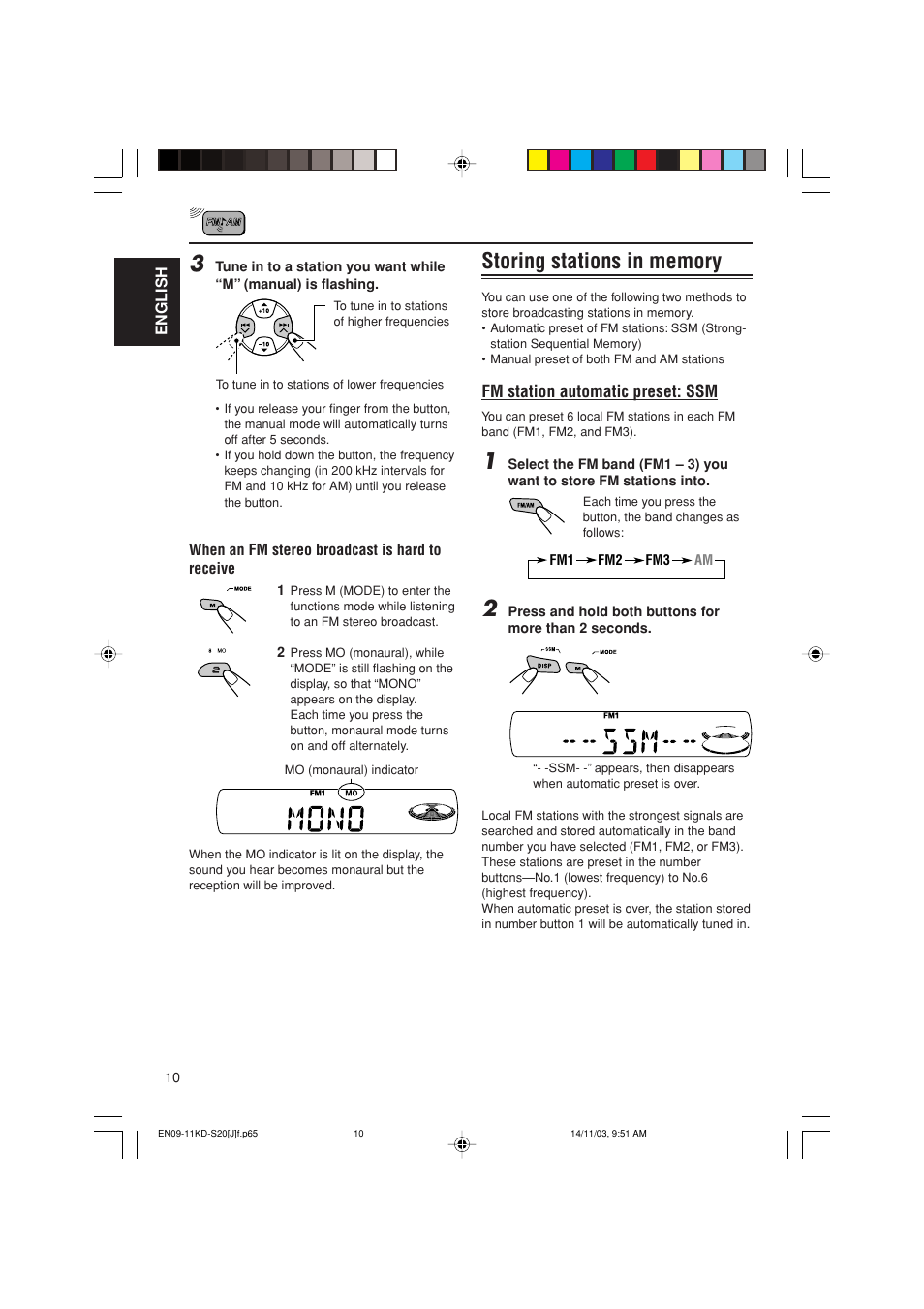 JVC KD-S20 User Manual | Page 10 / 62