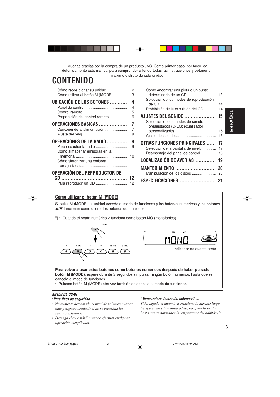 JVC KD-S20 User Manual | Page 23 / 62