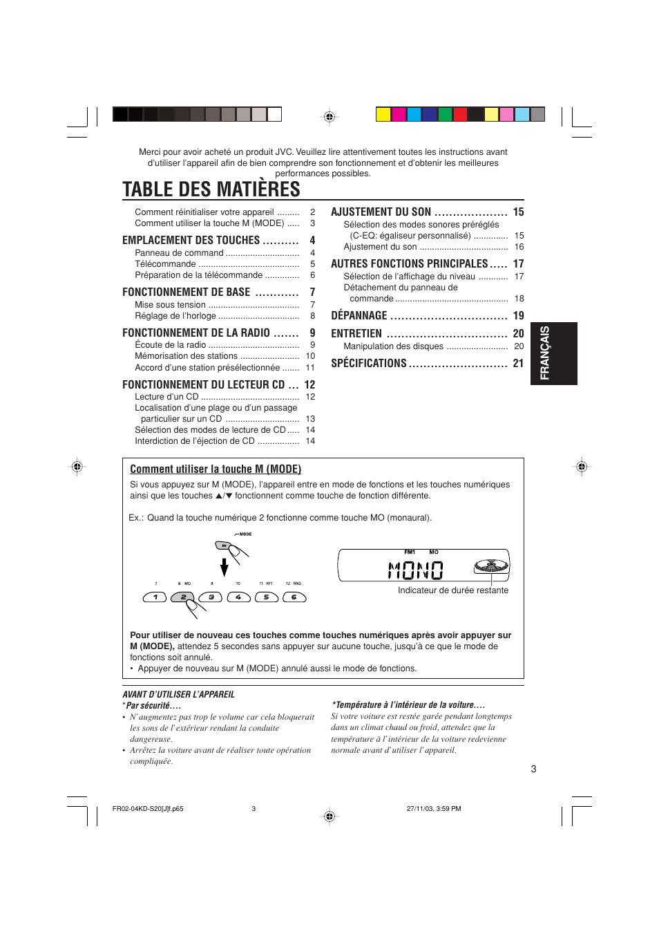 JVC KD-S20 User Manual | Page 43 / 62