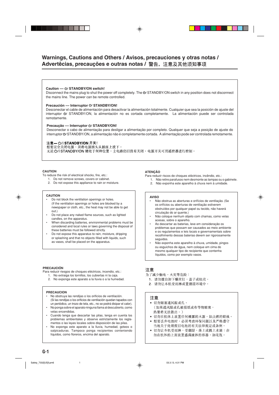 Warnings, cautions and others | JVC RM-SRX7032U User Manual | Page 2 / 54