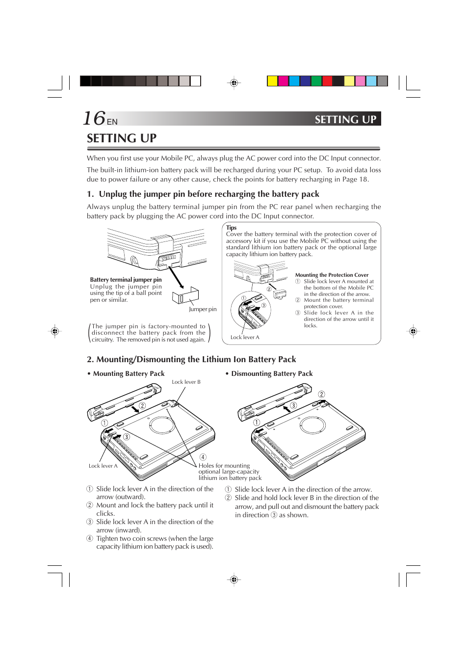 Setting up | JVC MP-XP731GB User Manual | Page 16 / 132