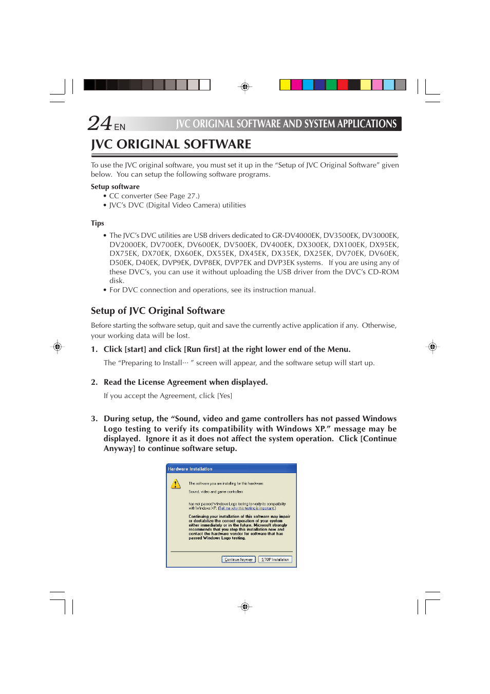 Jvc original software, Jvc original software and system applications | JVC MP-XP731GB User Manual | Page 24 / 132