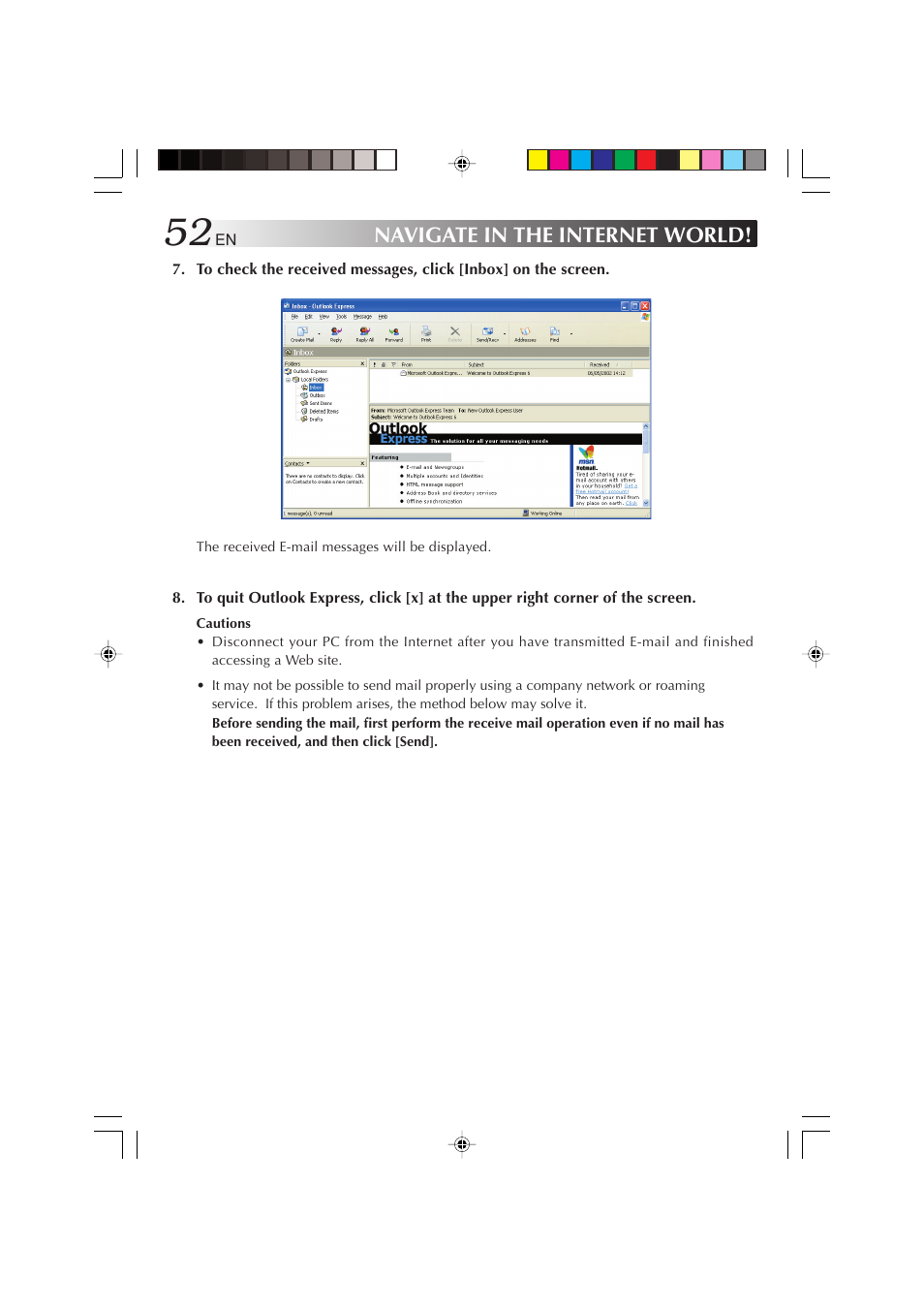 Navigate in the internet world | JVC MP-XP731GB User Manual | Page 52 / 132