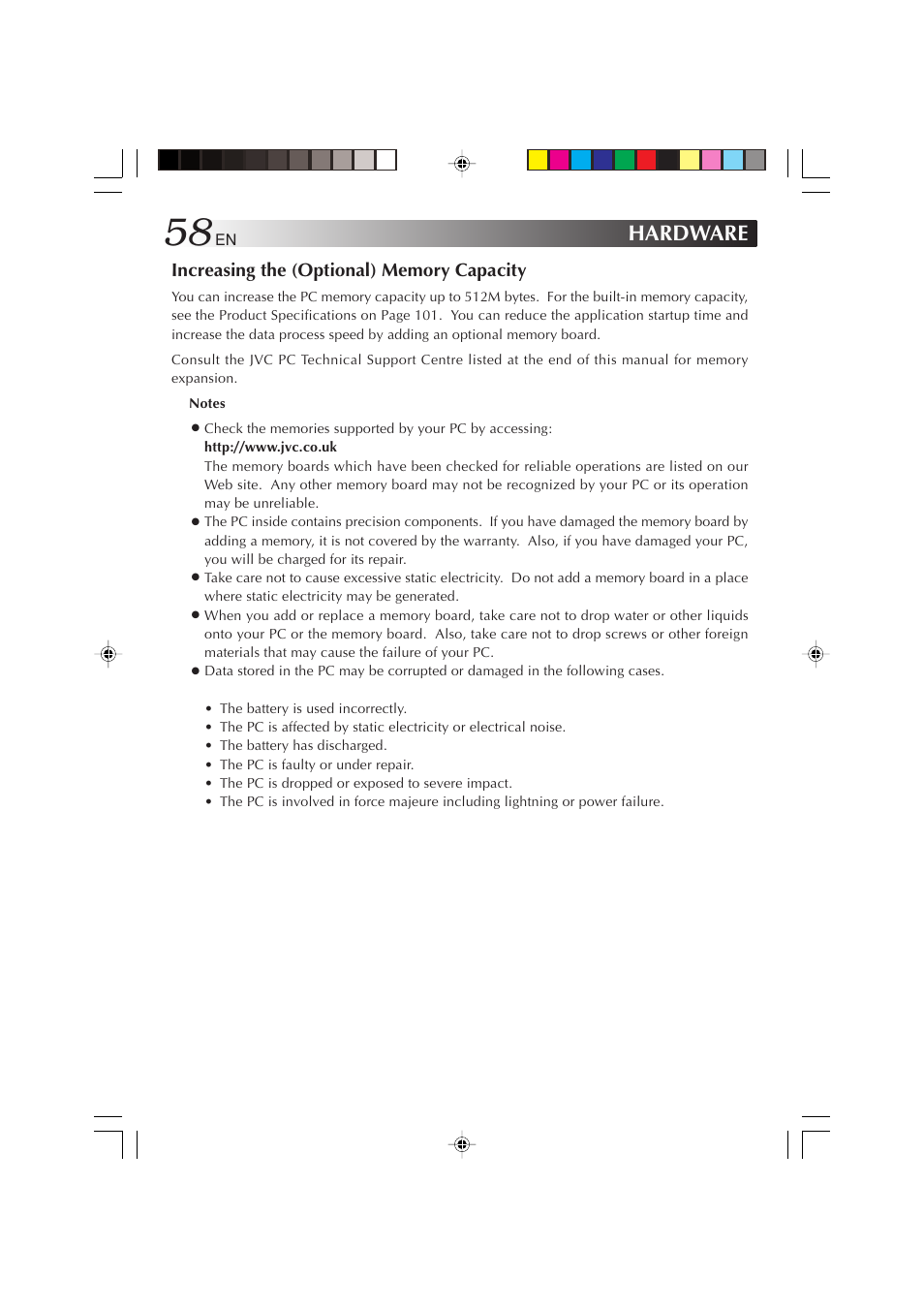 Hardware | JVC MP-XP731GB User Manual | Page 58 / 132