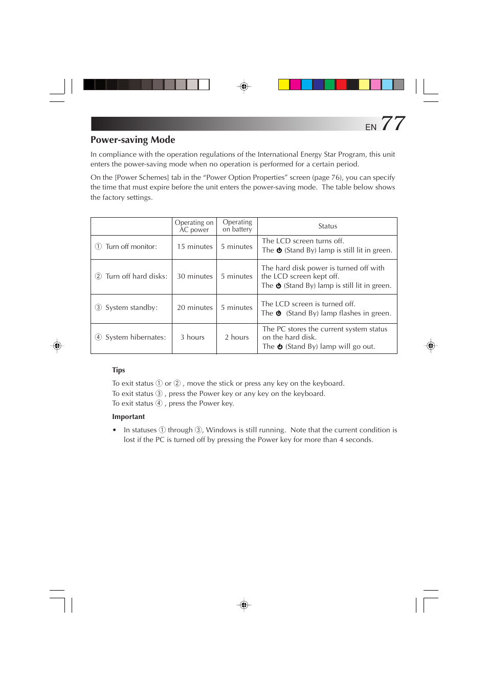 Power-saving mode | JVC MP-XP731GB User Manual | Page 77 / 132