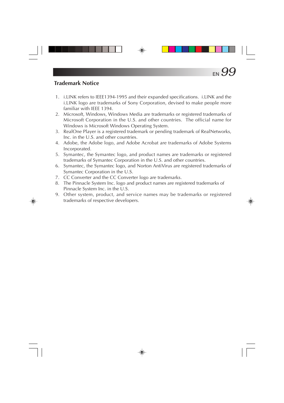 Trademark notice | JVC MP-XP731GB User Manual | Page 99 / 132