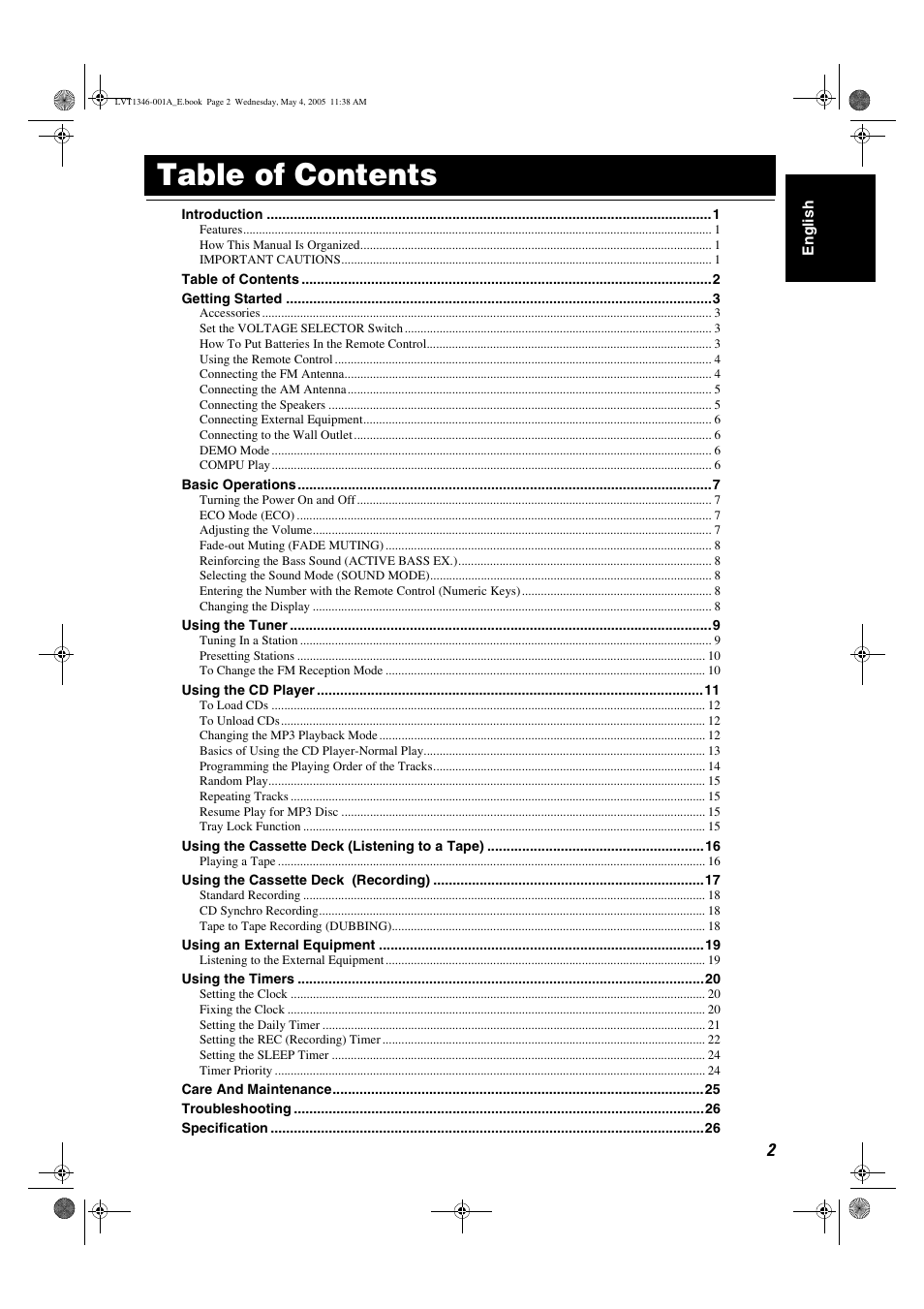 JVC 0505NYMCREBET User Manual | Page 5 / 30