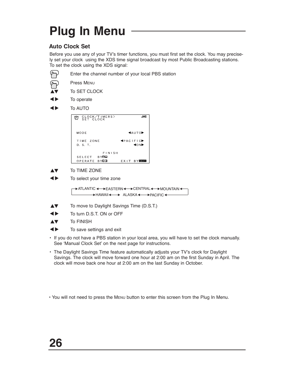 Plug in menu | JVC AV 27D503 User Manual | Page 26 / 56