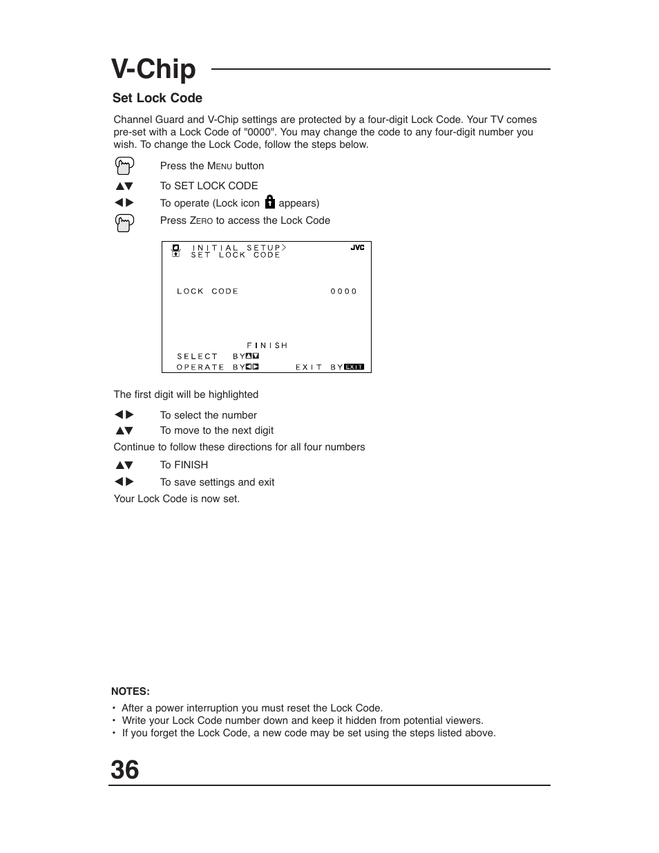 V-chip | JVC AV 27D503 User Manual | Page 36 / 56