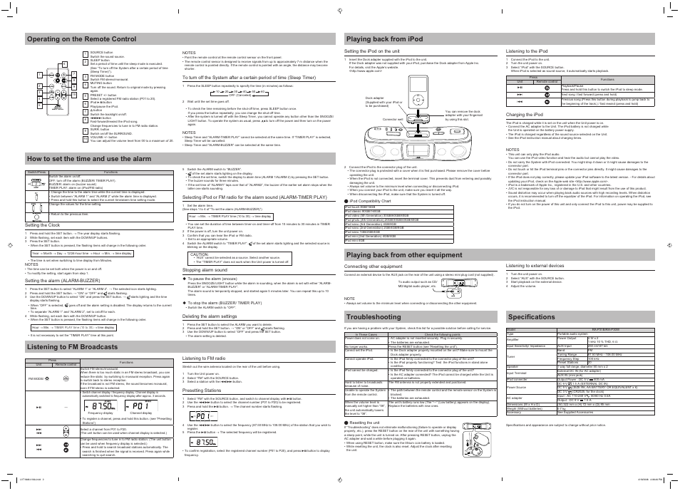 JVC RA-P30WUW User Manual | Page 2 / 2
