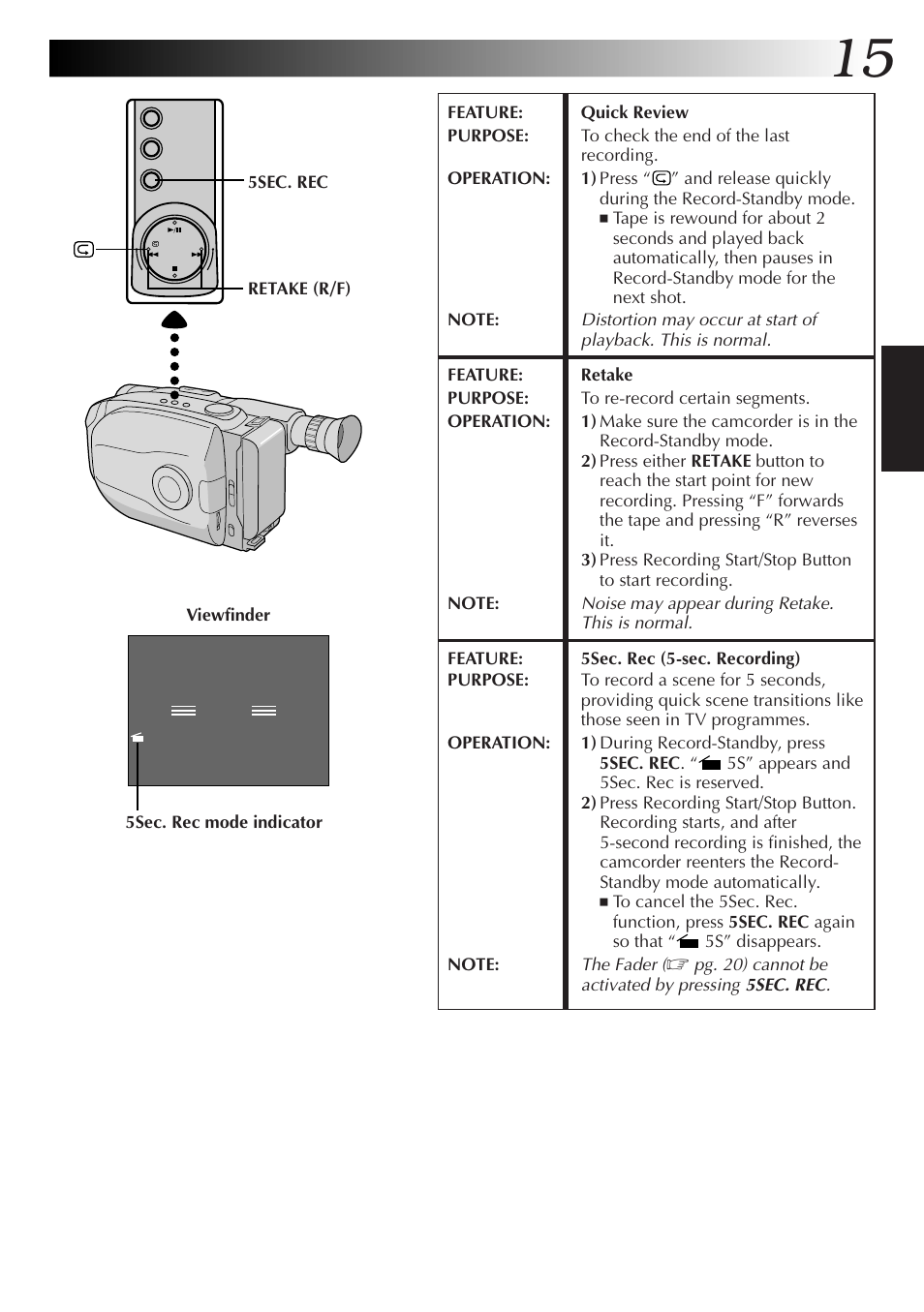 JVC Compact VHS User Manual | Page 14 / 44