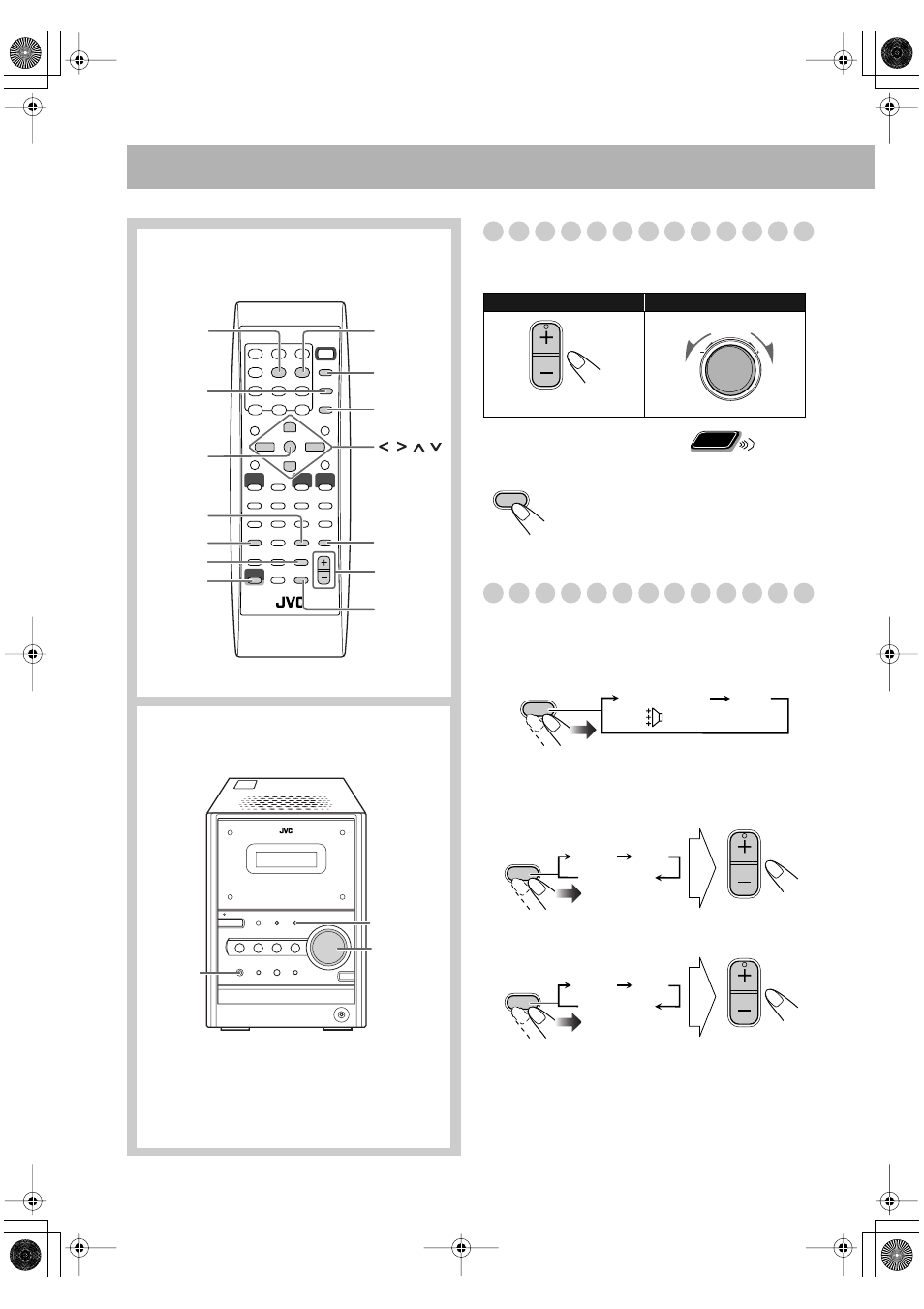 Daily operations, Sound & other adjustments, Adjusting the volume | Adjusting the sound | JVC UX-P550 User Manual | Page 16 / 48