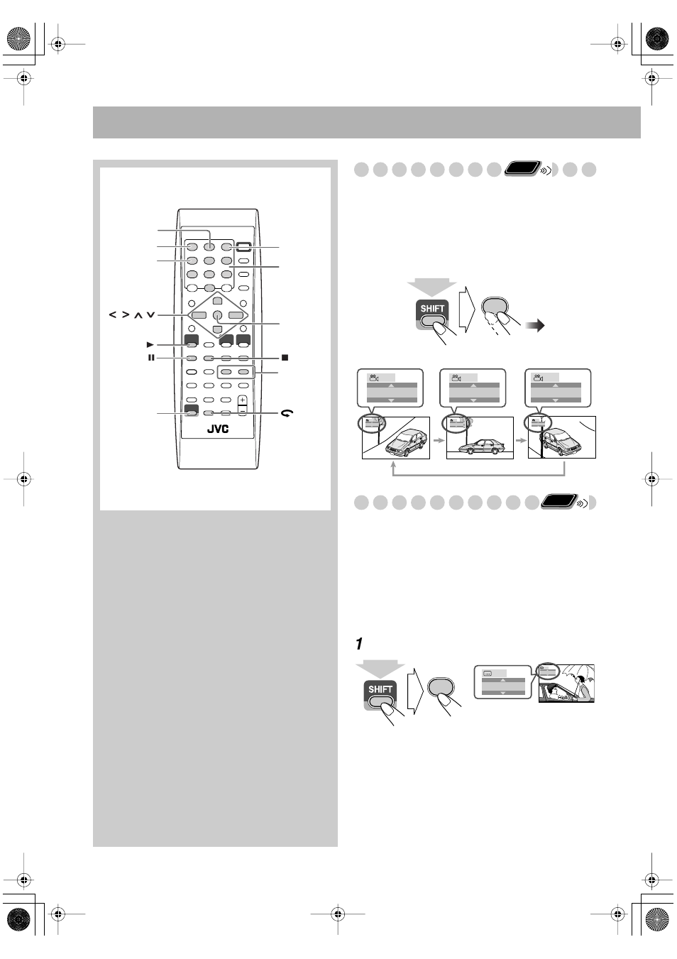 Unique dvd/vcd operations, Selecting the view angle, Selecting the subtitle language | JVC UX-P550 User Manual | Page 22 / 48