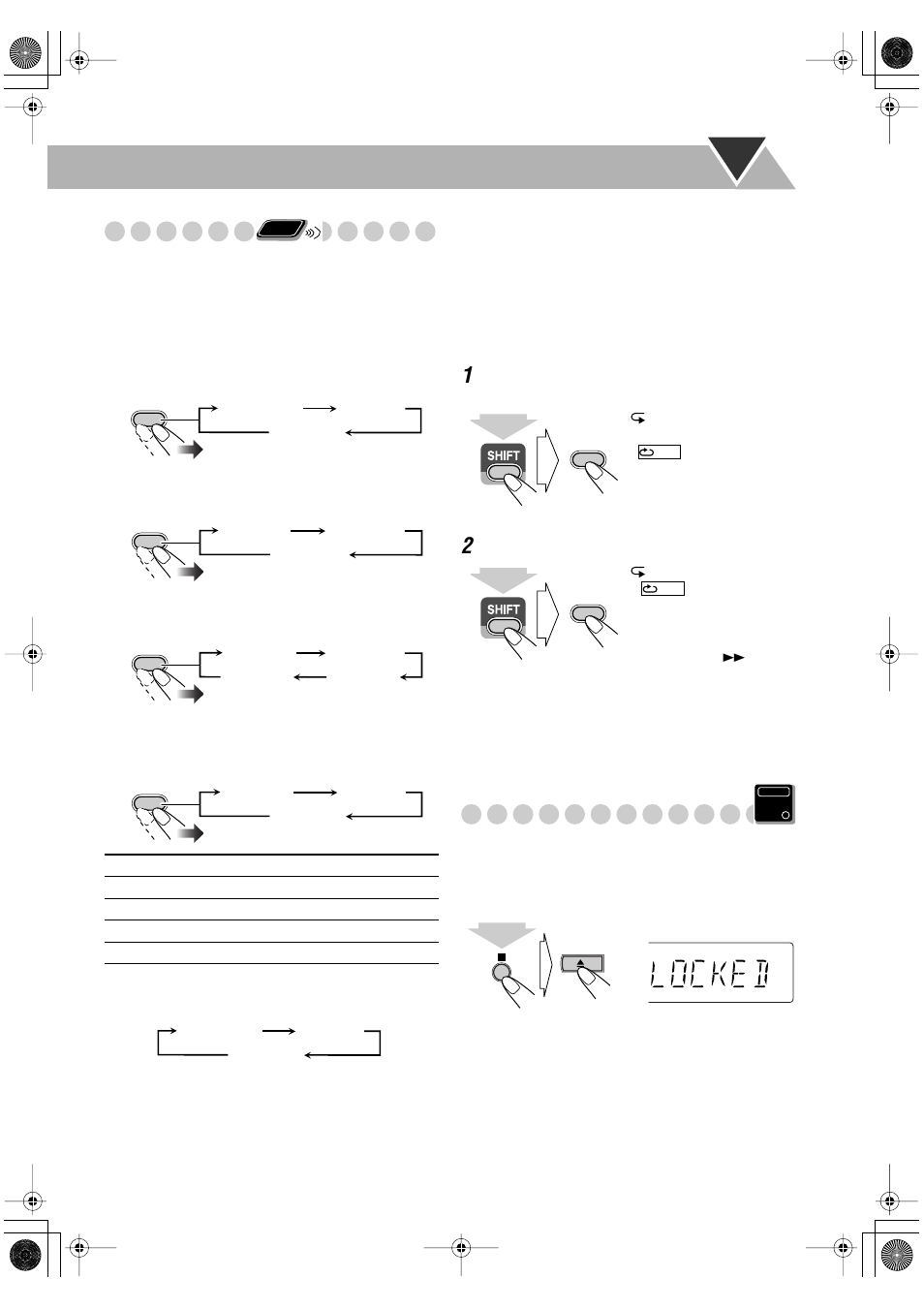 Playing repeatedly, Prohibiting disc ejection—child lock | JVC UX-P550 User Manual | Page 27 / 48