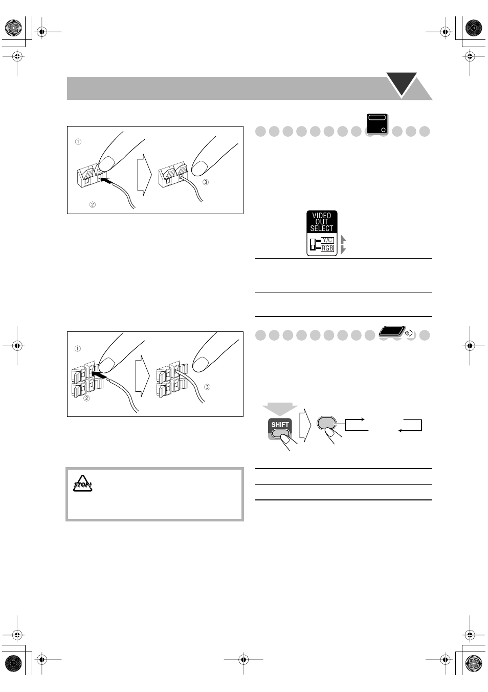 Selecting the video signal, Changing the scanning mode | JVC UX-P550 User Manual | Page 8 / 48