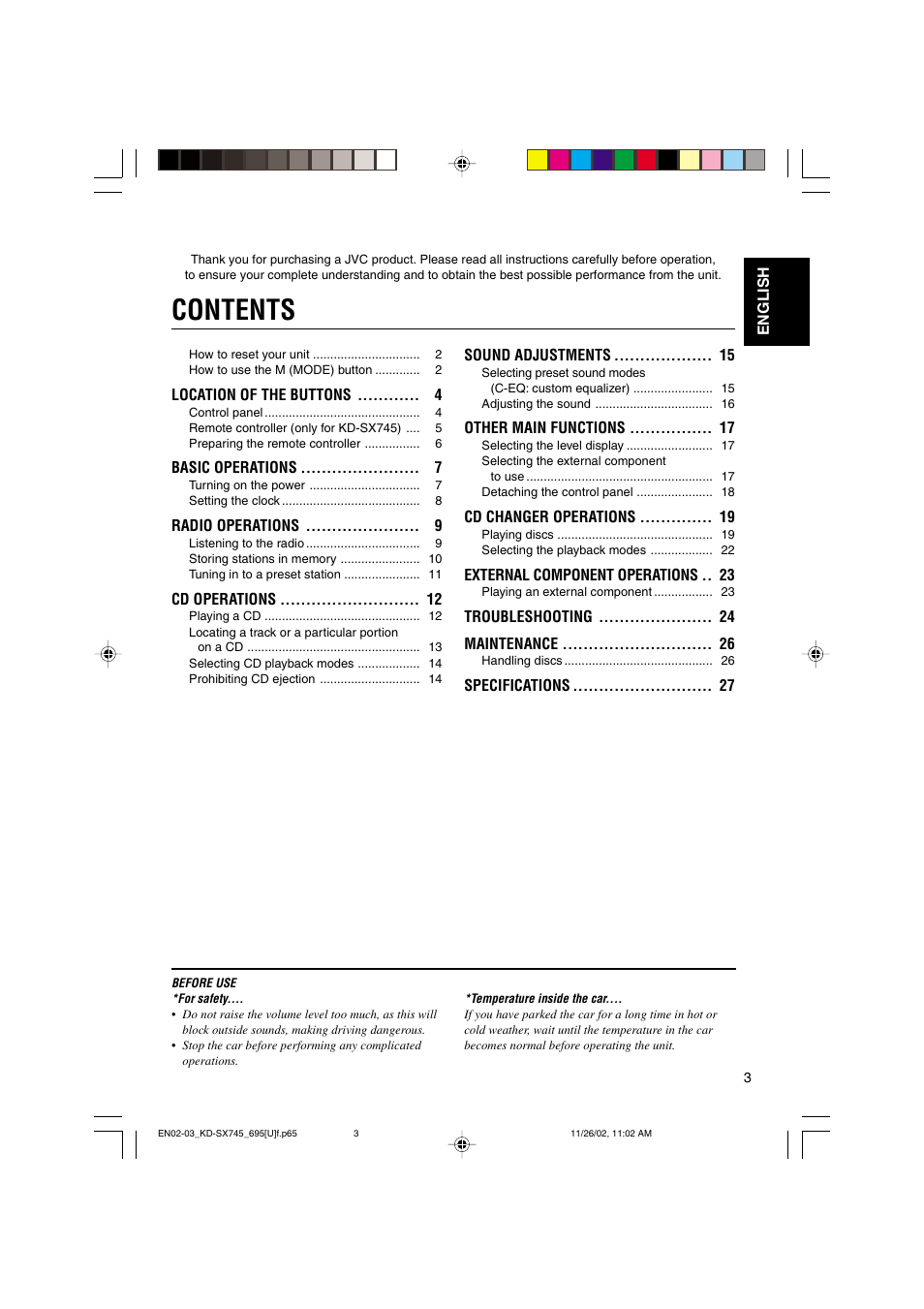 JVC GET0133-001B User Manual | Page 3 / 32