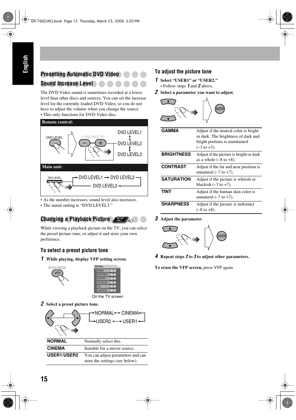 Changing a playback picture | JVC DX-T66 User Manual | Page 118 / 356