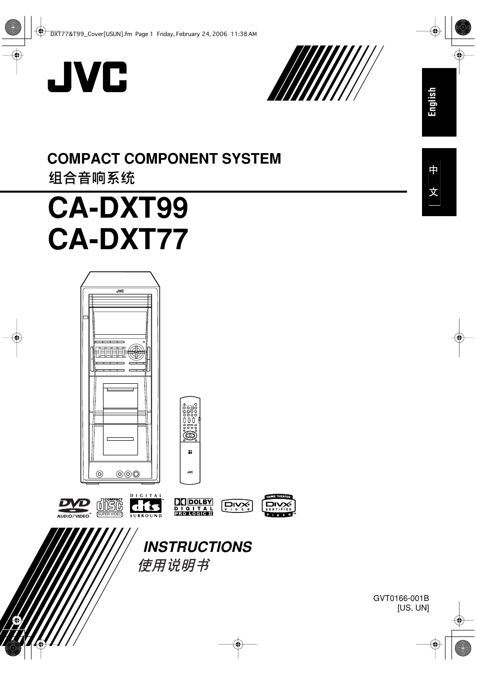Dx-t77,t99(us,un), Instructions, Ca-dxt99 ca-dxt77 | JVC DX-T66 User Manual | Page 151 / 356
