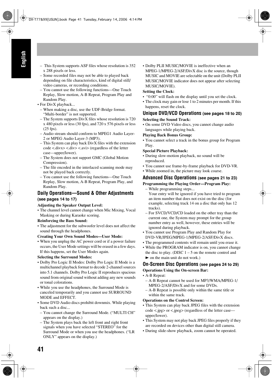 English | JVC DX-T66 User Manual | Page 194 / 356