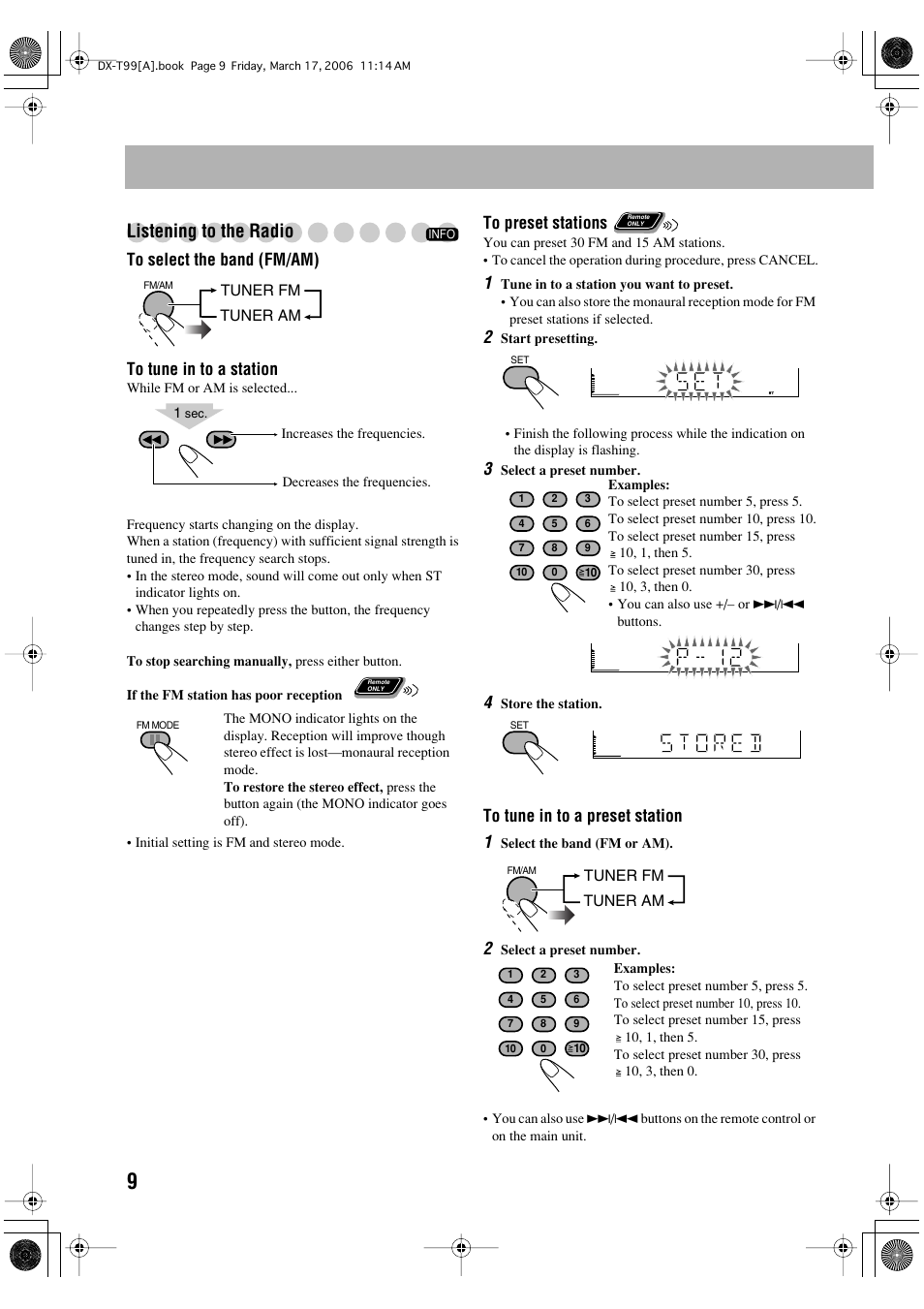 Listening to the radio | JVC DX-T66 User Manual | Page 318 / 356