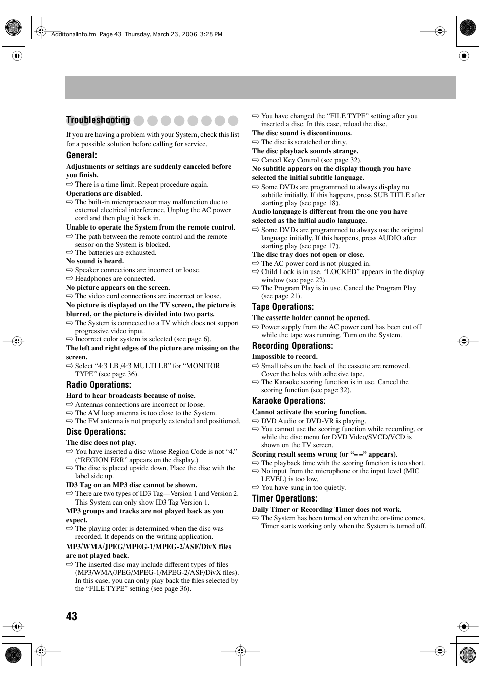 Troubleshooting | JVC DX-T66 User Manual | Page 352 / 356