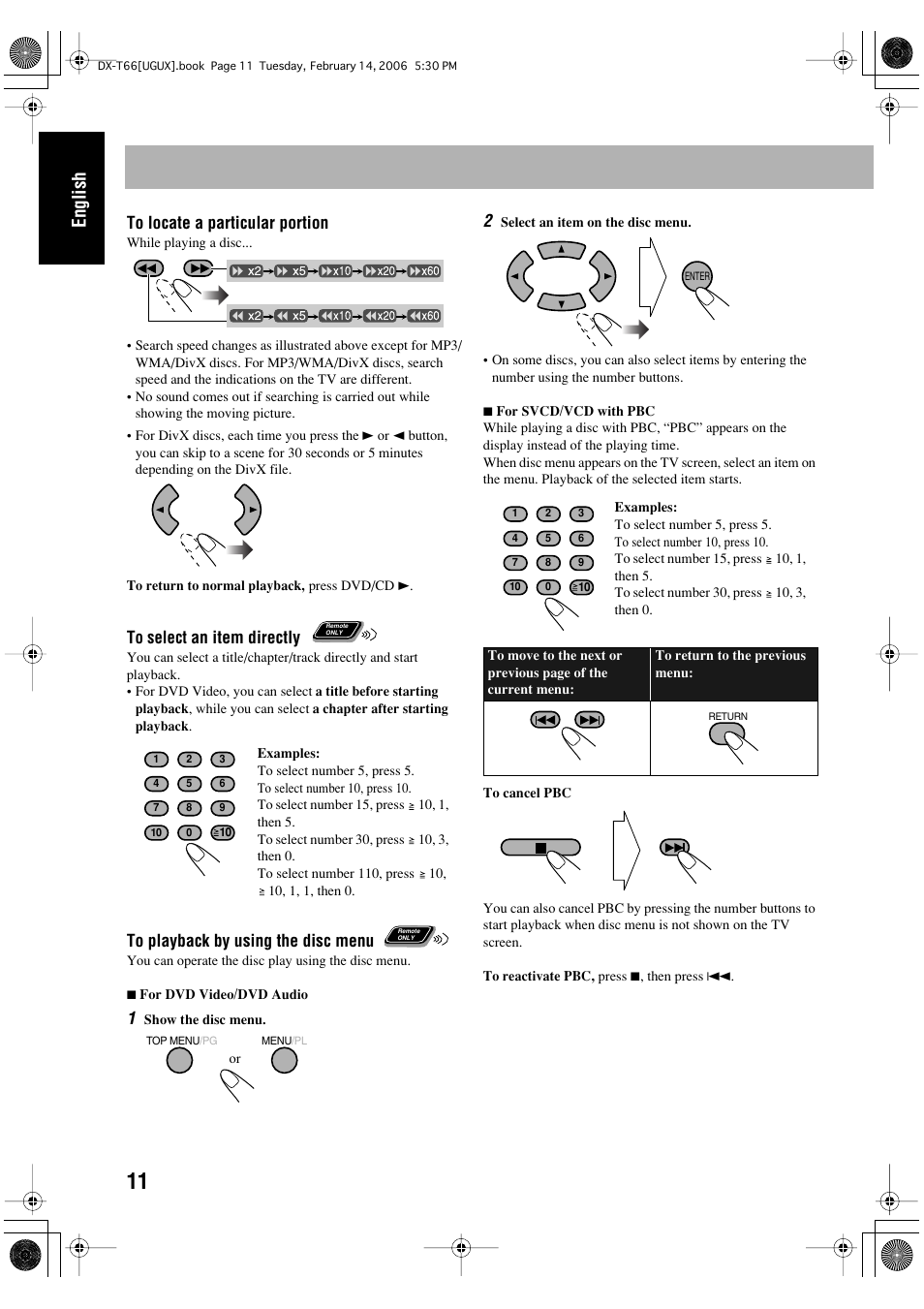 English | JVC DX-T66 User Manual | Page 64 / 356
