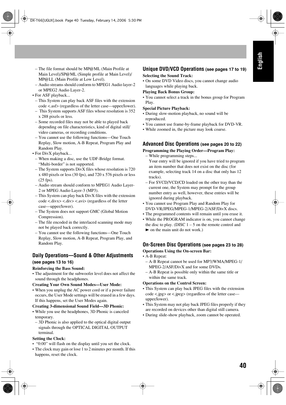 English | JVC DX-T66 User Manual | Page 93 / 356