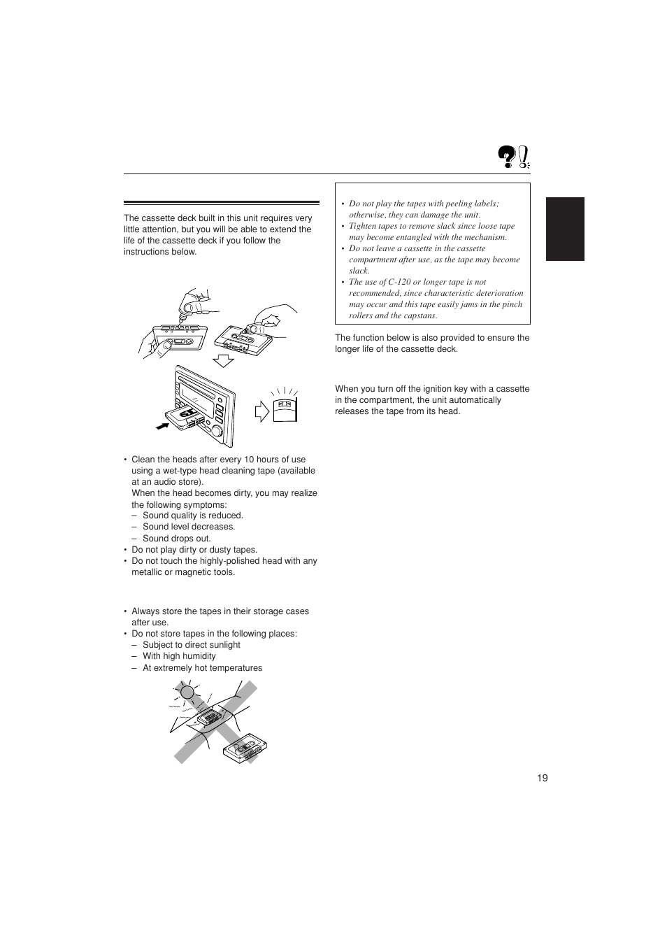 Additional information, Handling cassettes | JVC LVT1139-002A User Manual | Page 19 / 24