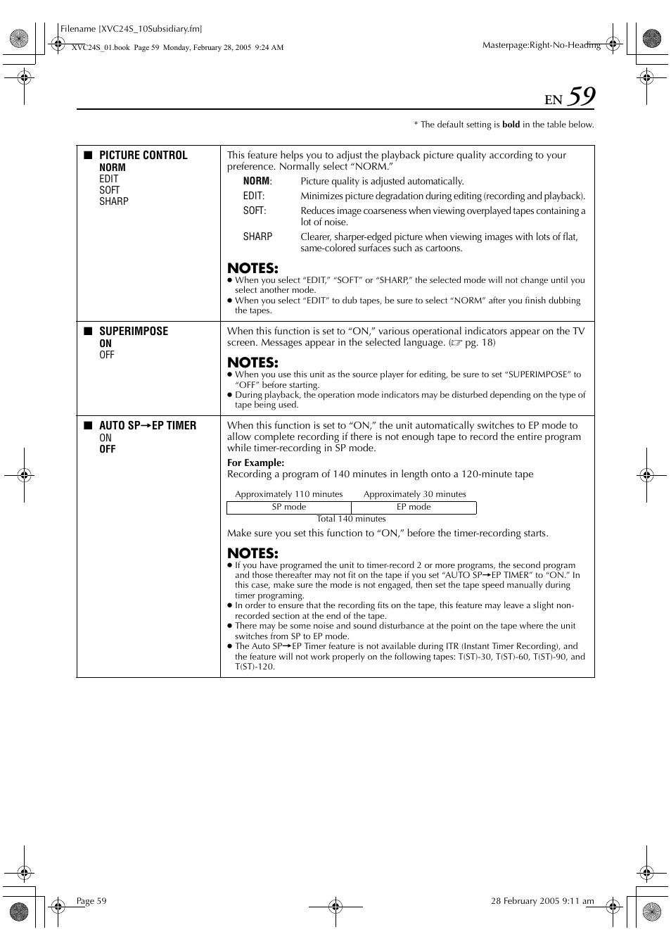 JVC HR-XVC24S User Manual | Page 59 / 76