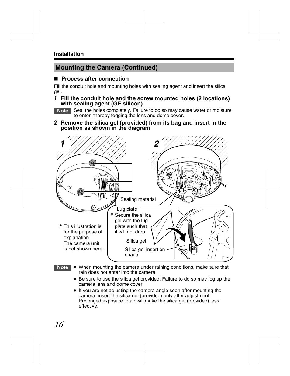 Mounting the camera (continued) | JVC TK-C2201WPE User Manual | Page 16 / 32