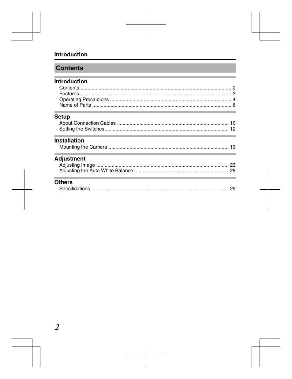 JVC TK-C2201WPE User Manual | Page 2 / 32