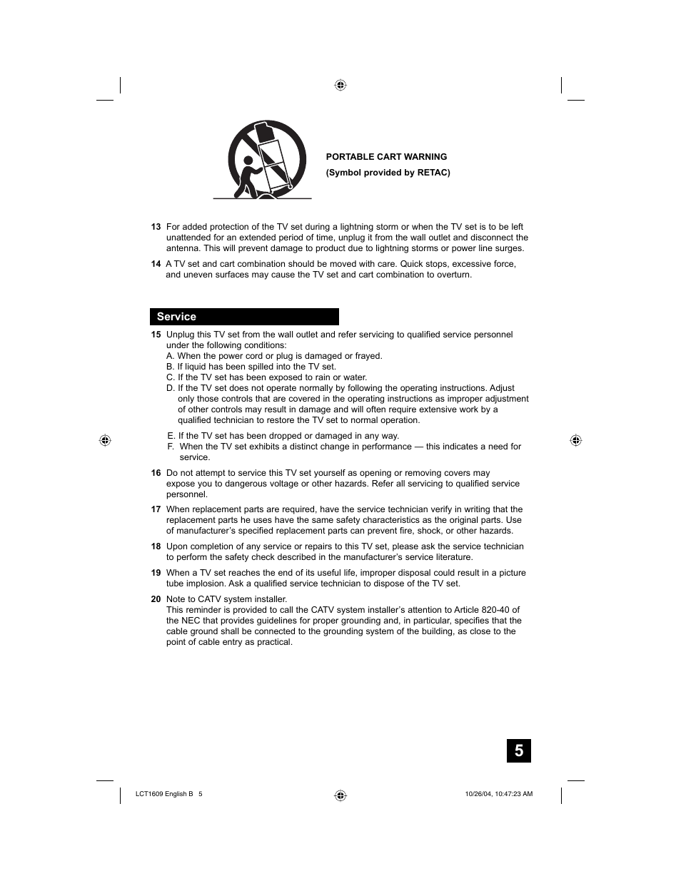 JVC I'Art LCT1609-001B-A User Manual | Page 5 / 72